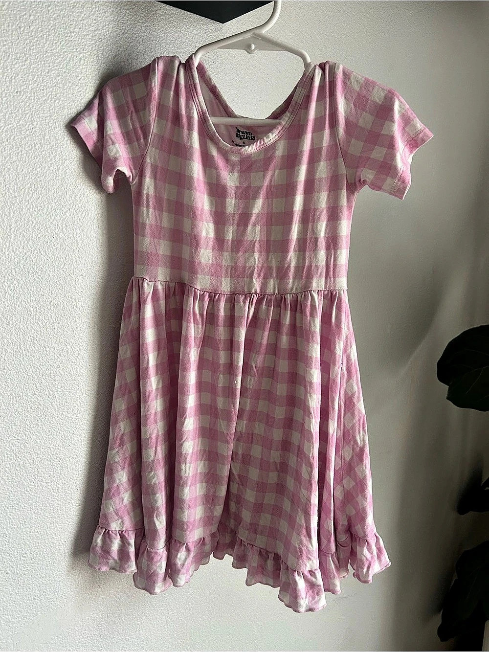 Dream Big Little Girls Gingham Dress Size 4
